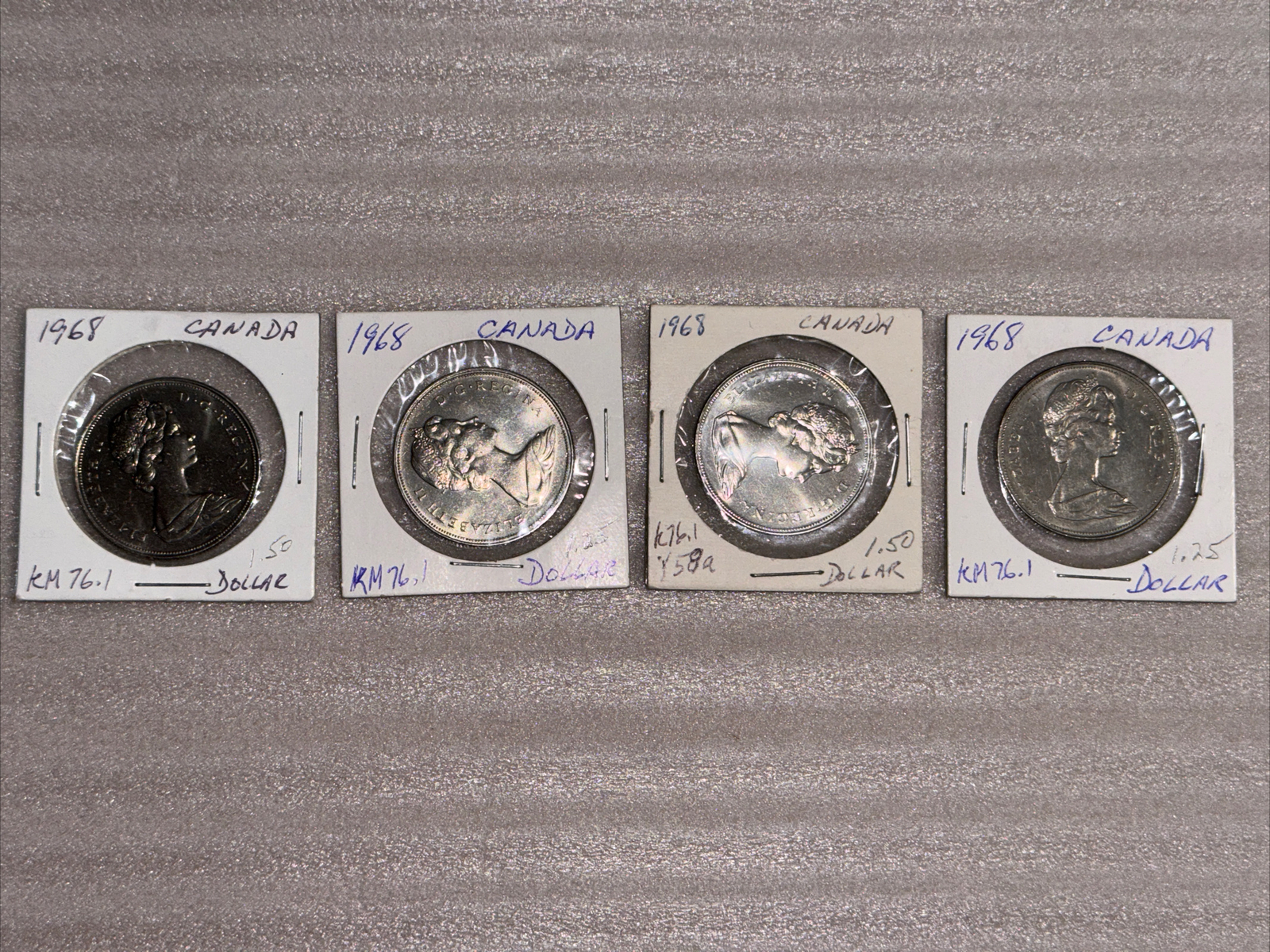 Lot of 4 1968 - CANADA ONE DOLLAR