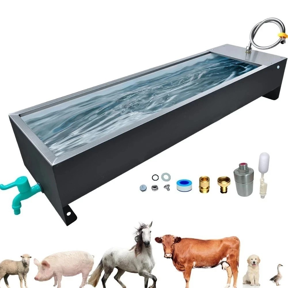 Automatic Livestock Water Trough Animal Stainless Steel Larger Water Dispense...