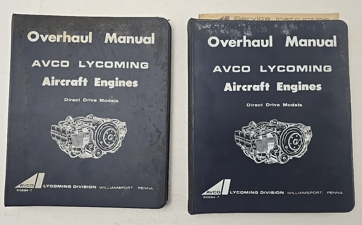 1966 Avco Lycoming Direct Drive Aircraft Engines Overhaul Manual