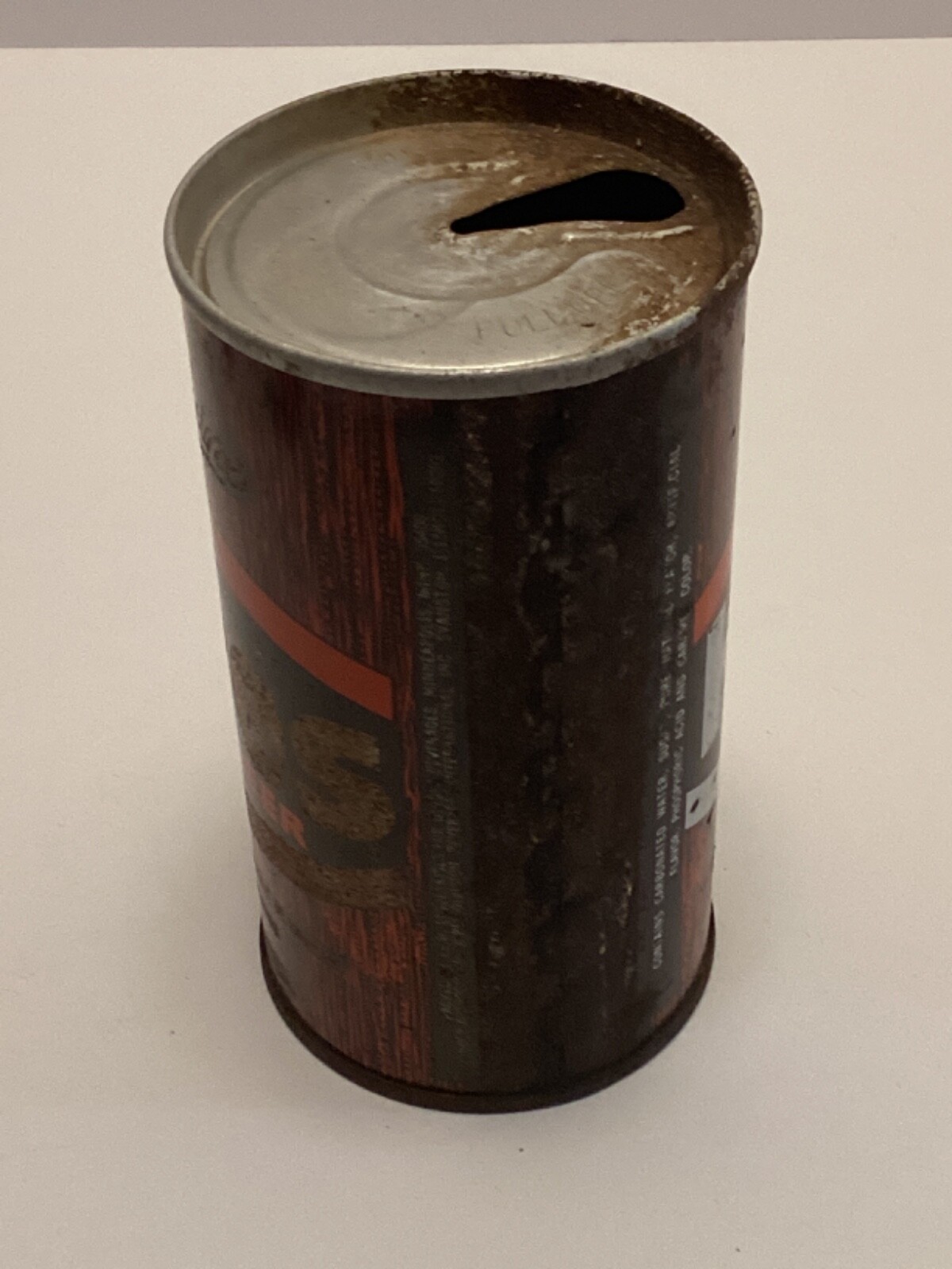 VINTAGE HIRES ROOT BEER STEEL PULL TAB CAN Shows Age