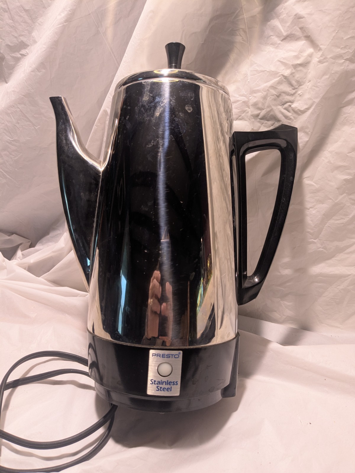 Presto 0281104  Vintage Coffee Maker Percolator MCM Stainless Old School Works