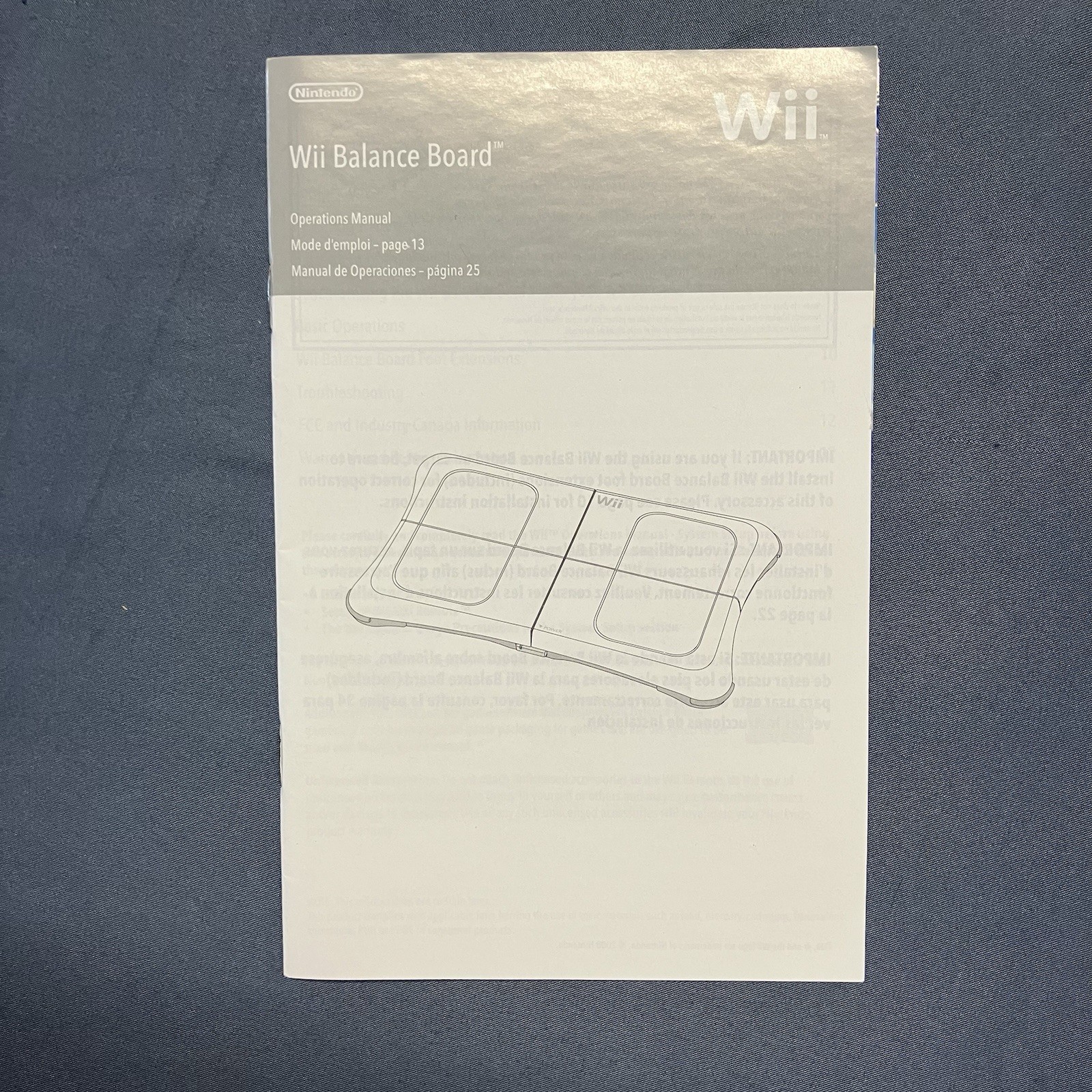 Nintendo Wii Fit Plus JUST BOX AND OPERATIONS MANUAL.