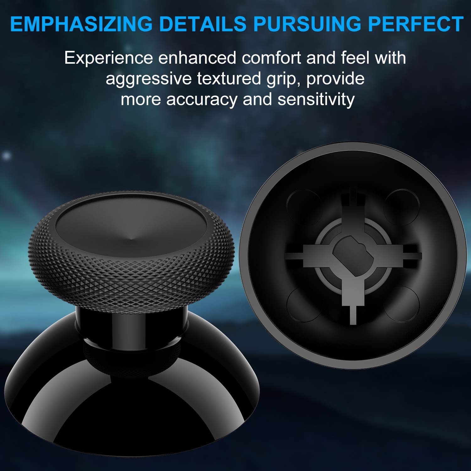 Xbox One Controller Joystick Replacement - 6PCS Original Thumbsticks Black