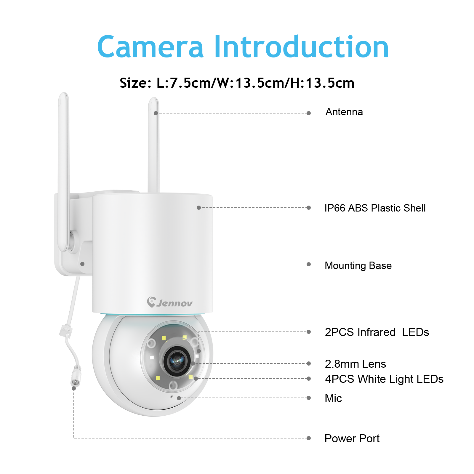 Jennov 10CH NVR 5MP Wireless Security Camera System WiFi Outdoor Audio PTZ 2TB