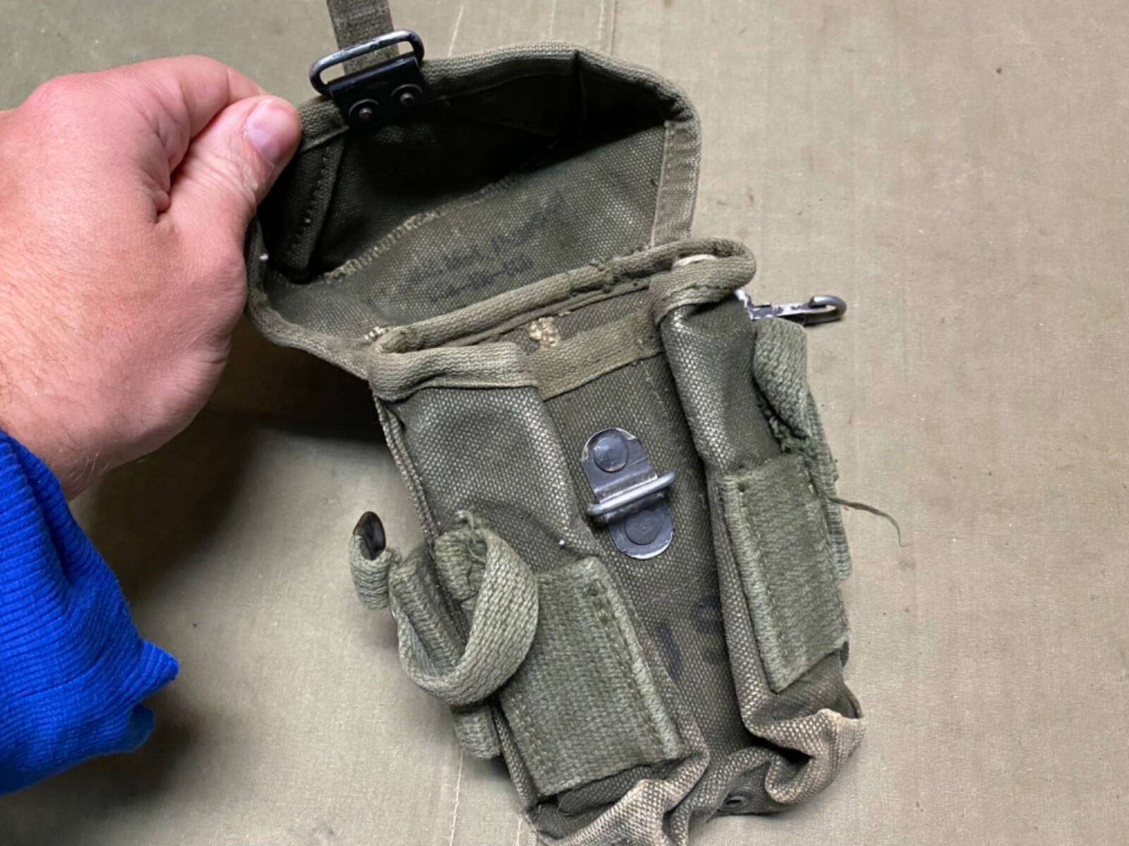 ORIGINAL VIETNAM WAR US ARMY 30RD MAGAZINE AMMO BELT POUCH-