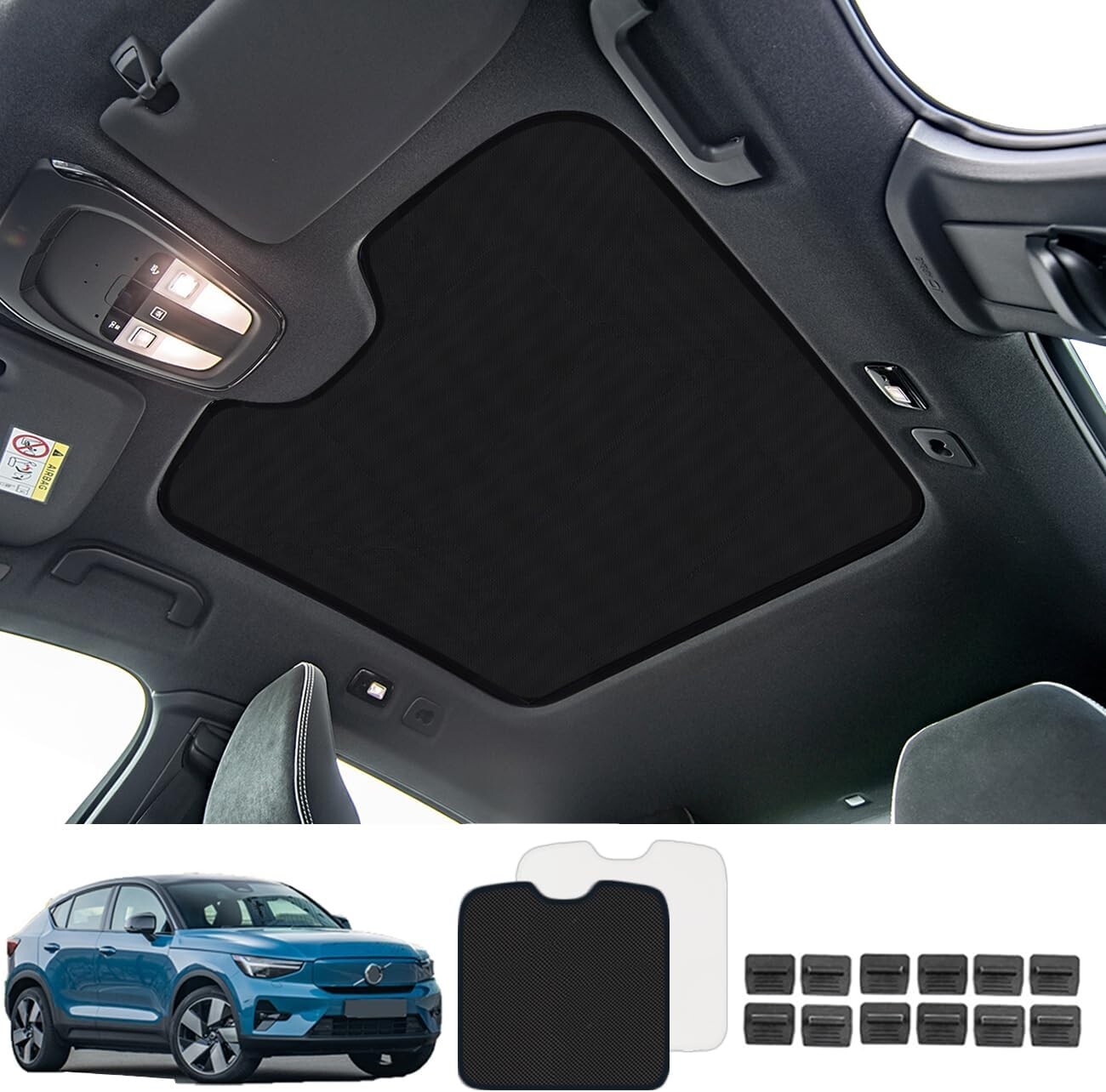 NEW 2022-24 Volvo C40 Recharge Panoramic Roof Sun Shade Sunshade