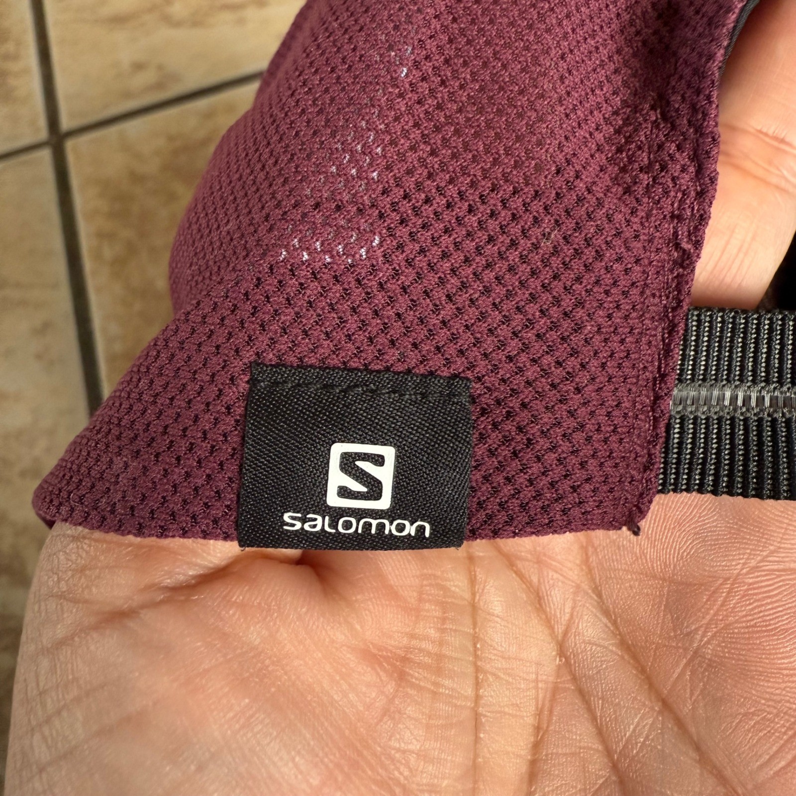 Salomon Purple Running Hat Cap Performance Adjustable Sport OSFA