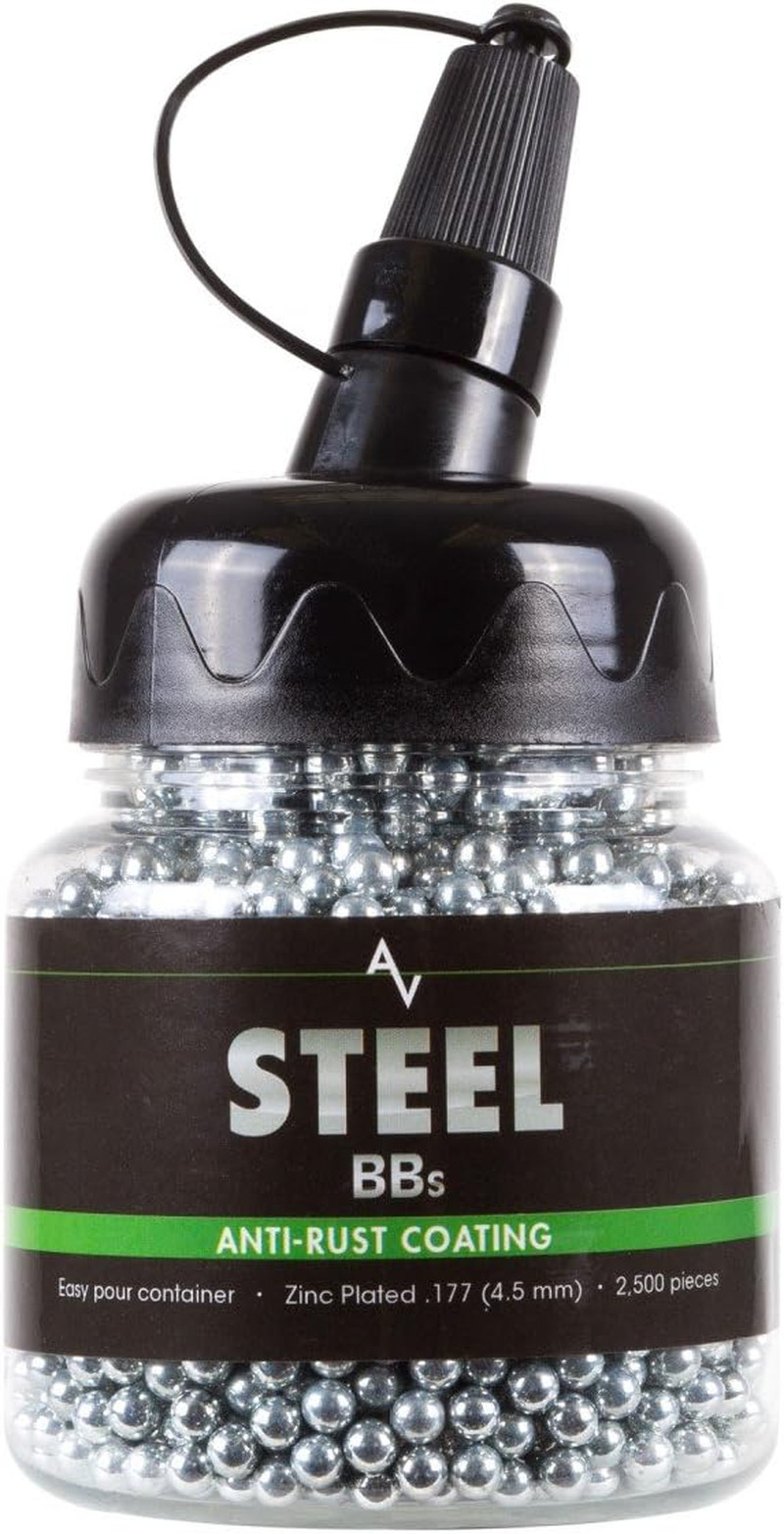 Steel BBS, 177 Cal, 5.1 Grains, Zinc-Plated, 2,500Ct,Chrome