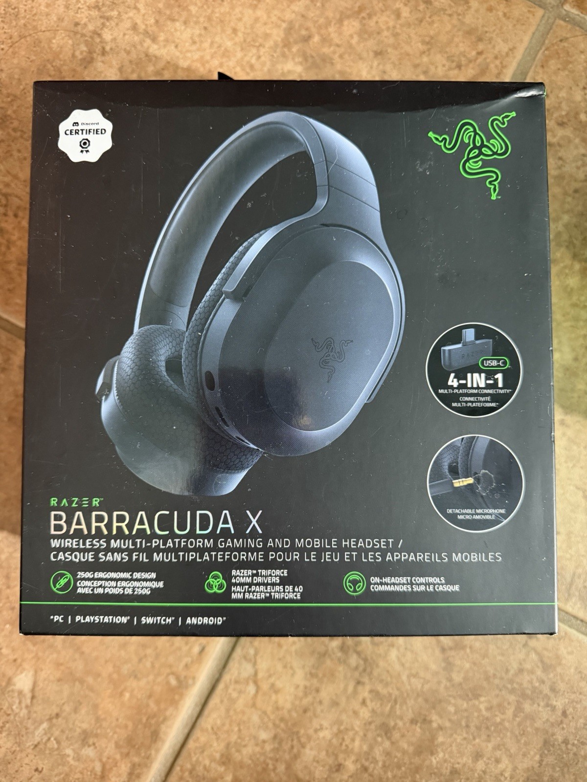 Razer Barracuda X	- Wireless Multi-Platform Gaming and Mobile Headset Black) New