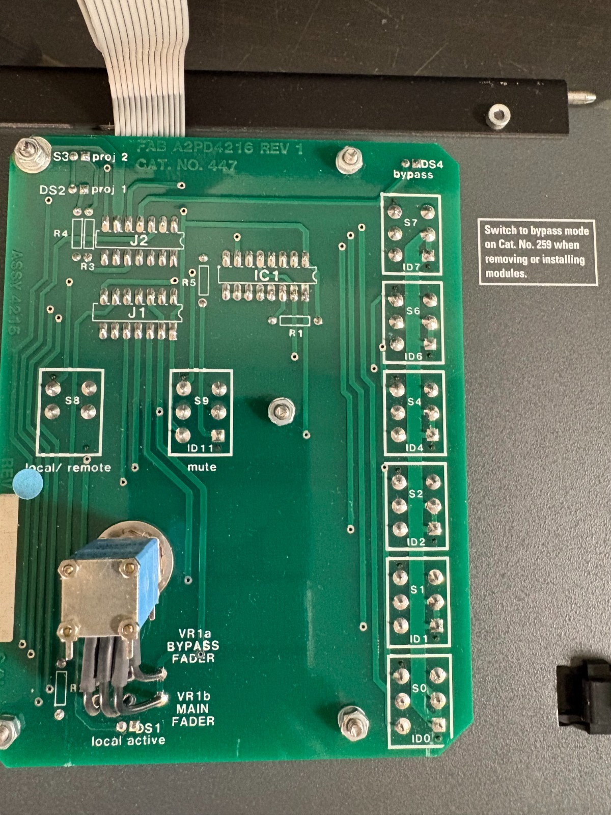 Dolby Model CP65 Cinema Sound Processor ~ Replacement Front Control Panel 447