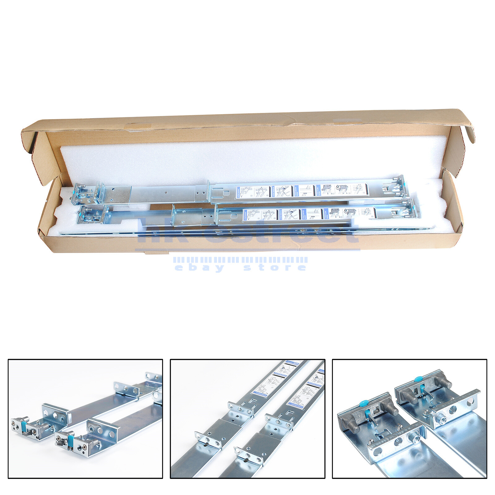 Dell 1U Static Rail Kit 2 or 4-Post R330 R340 R430 R440 R620 R630 R640 R6515 A8
