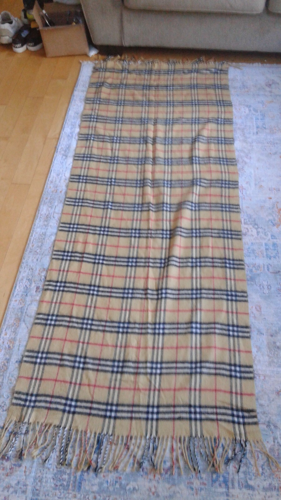 BURBERRY SCARF/SHAWL MEN NOVACHECK 73X27 INCH