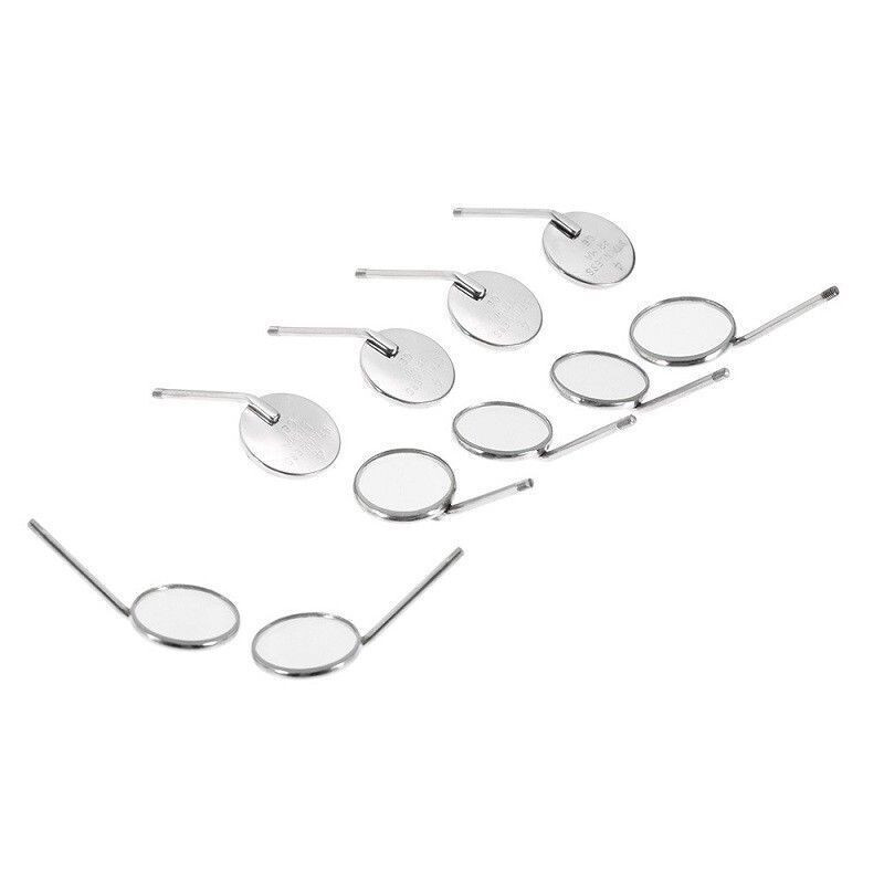 100 Pcs Dental Mouth Mirror Stainless Steel Reflector Head Handle Odontoscope #5