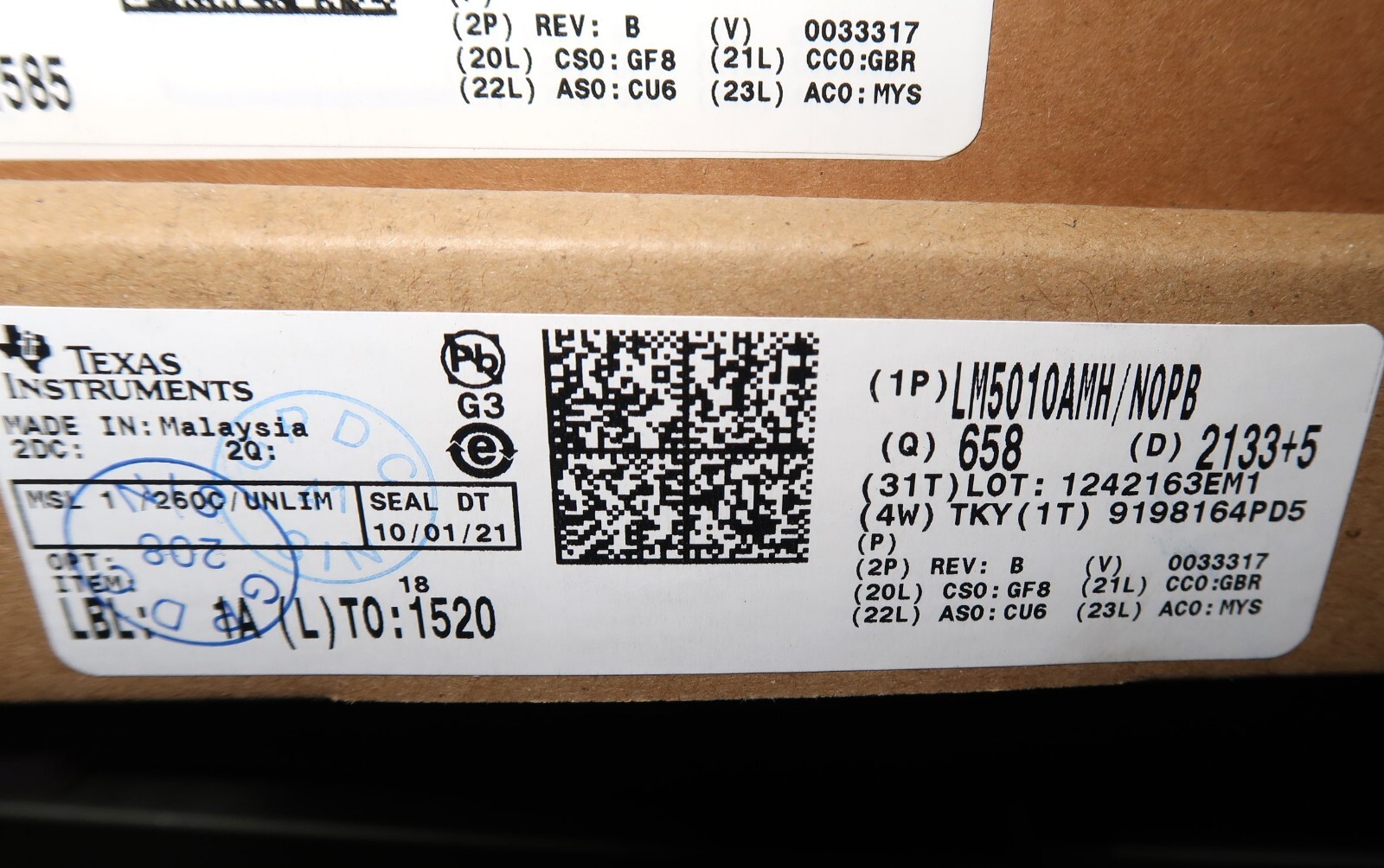 Texas Instruments LM5010AMHX/NOPB Regulators 94pcs Tube ROHS Factory Sealed NEW