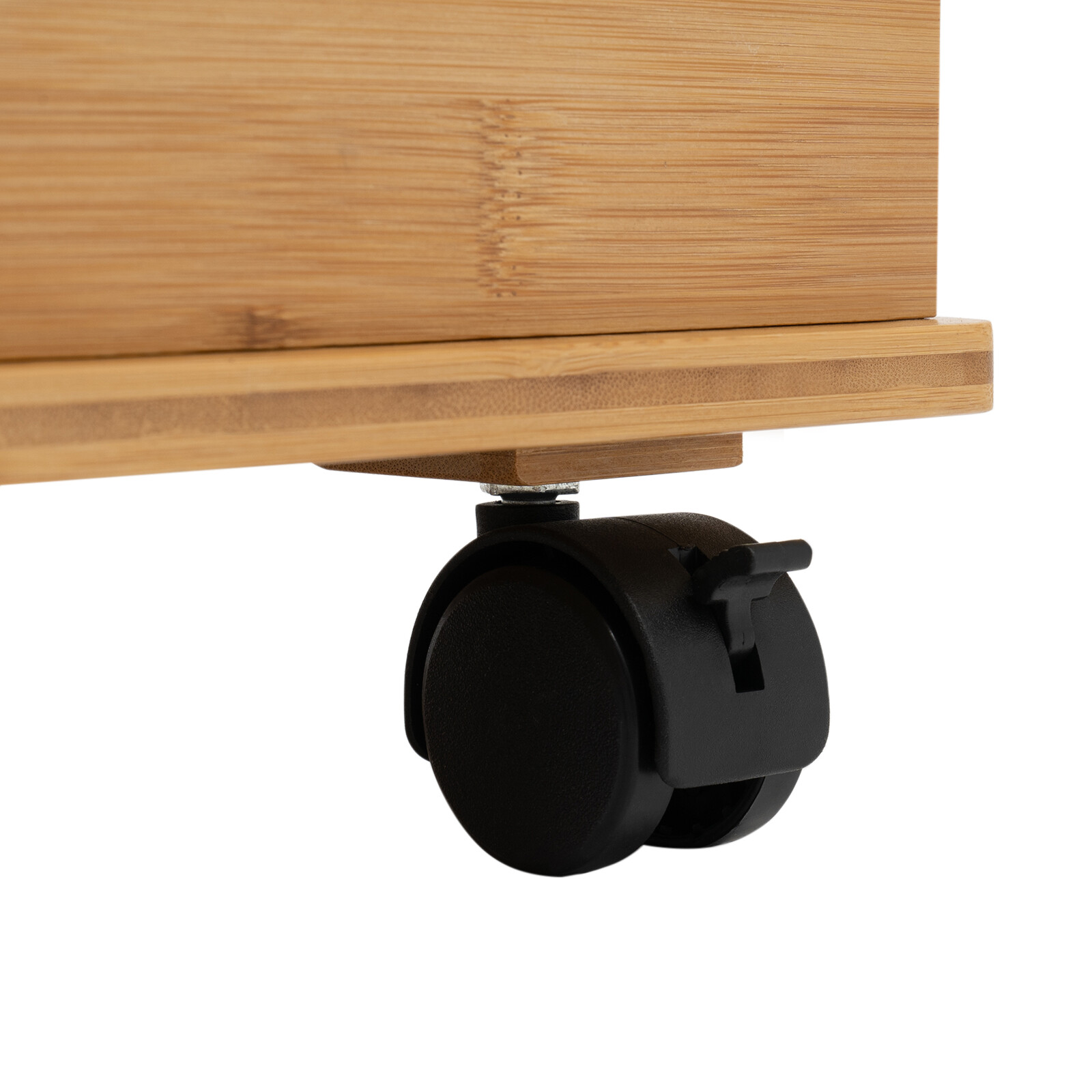 2 Tiers 360° Rotating End Table Nightstands Bedside Table Bookcase W/ Wheels