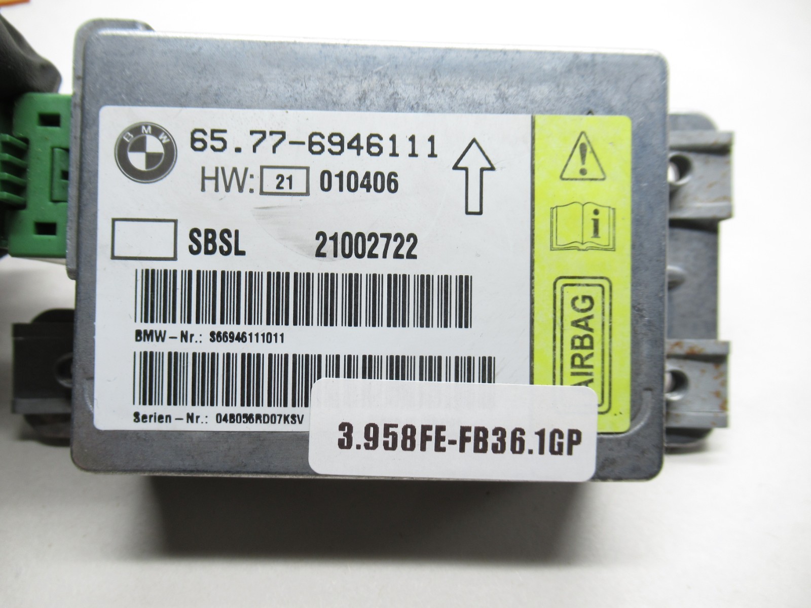 2002-2008 BMW B-pillar Left Sensor 65776946111 OEM