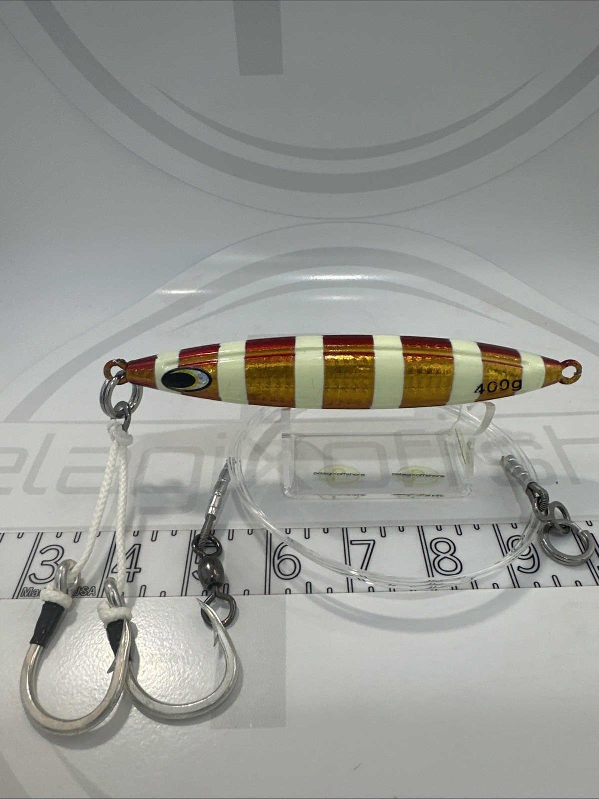 400g Bluefin Tuna Bomb W/ Stinger 9/0 Assist Hooks 4ft 300lb Assist Bite Leader