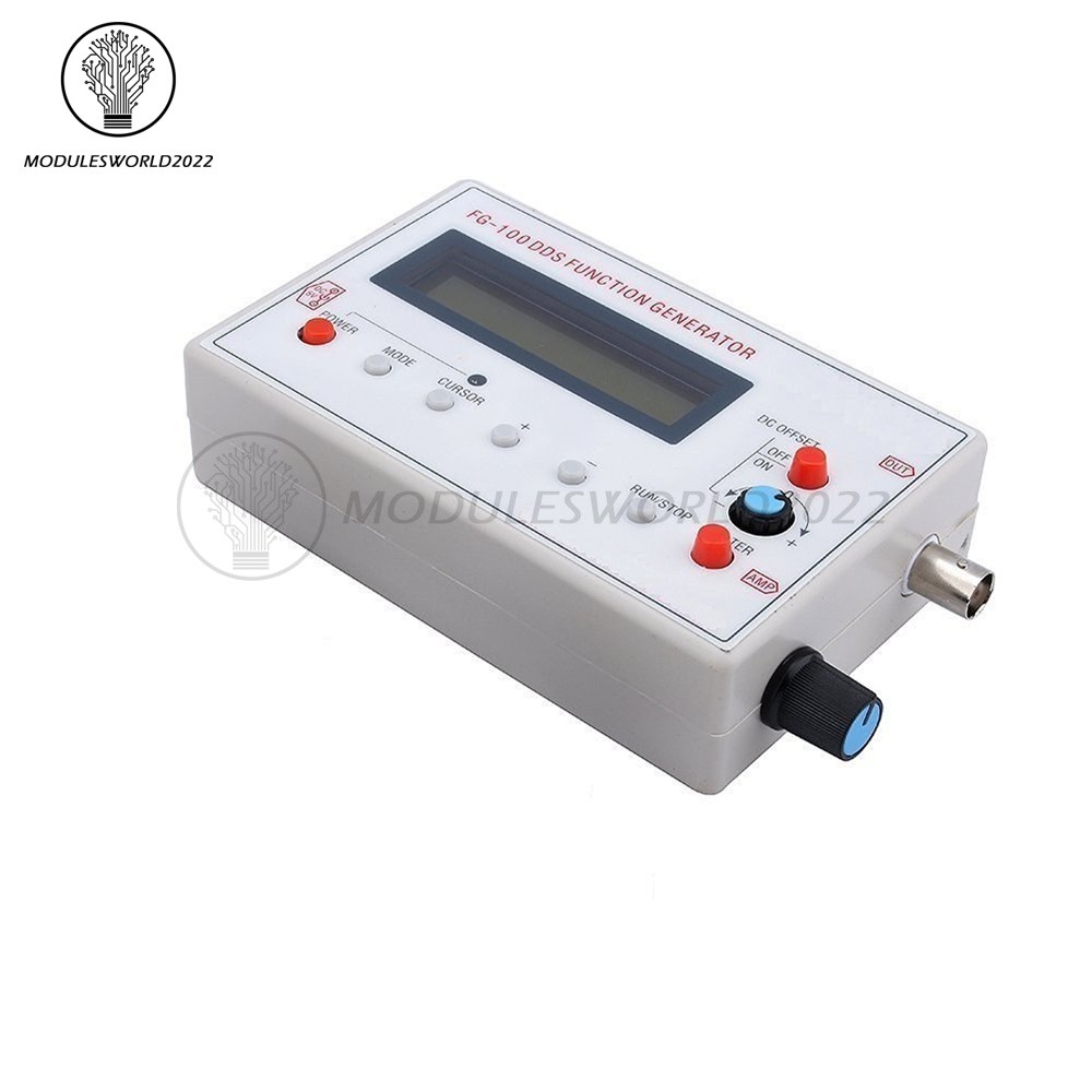 DDS Function Signal Generator Module 1HZ-500KHz Sine + Square Wave + Case FG-100