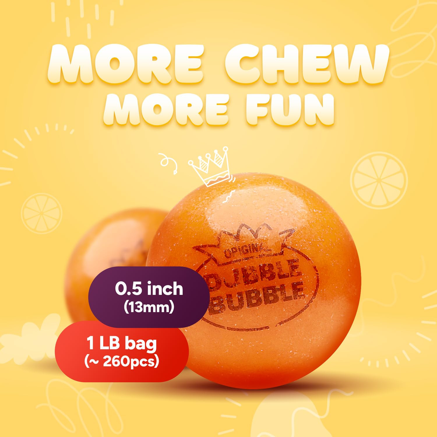 Gumballs for Gumball Machine Refill Bubble Gum 1Lb