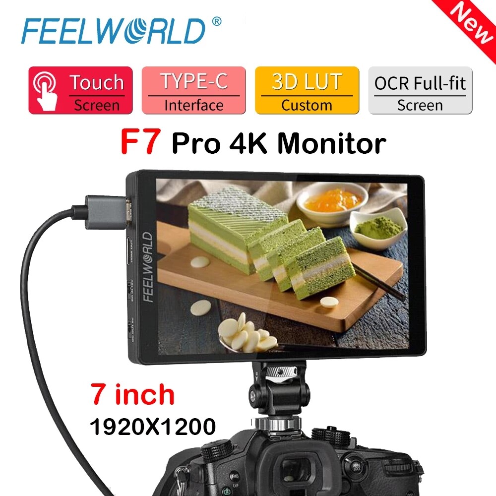 FEELWORLD F7 Pro 4K 7" On-Camera Director Monitor Touch 3D LUT 1920X1200 @60Hz