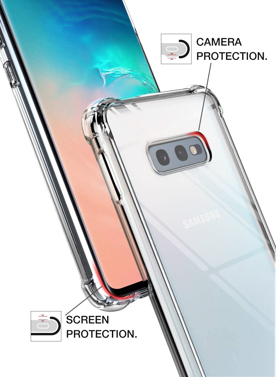 For Samsung Galaxy Note S24 S23 S22 S21 S10 S9 A50 A20 A13 Shockproof Case Cover