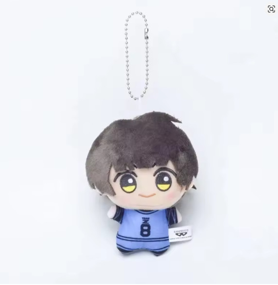 10cm Bachira Meguru Blue Lock Plush Keychain Doll Pendant Gift