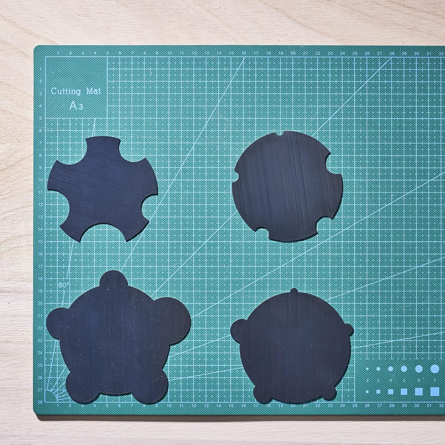 Pack of 4 Cabinet Scraper Card Set (4, 2Concave+2Convex)