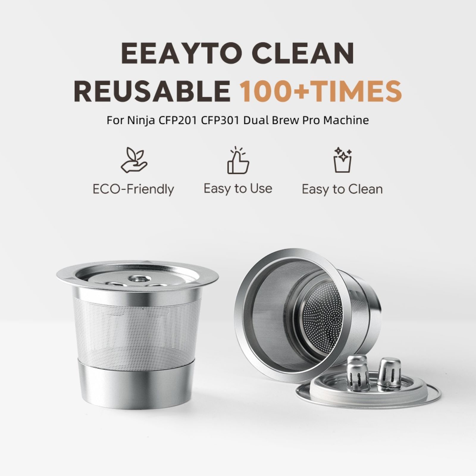 Stainless Steel Capsule Filter Shell Accessory For Ninja Coffee Machine
