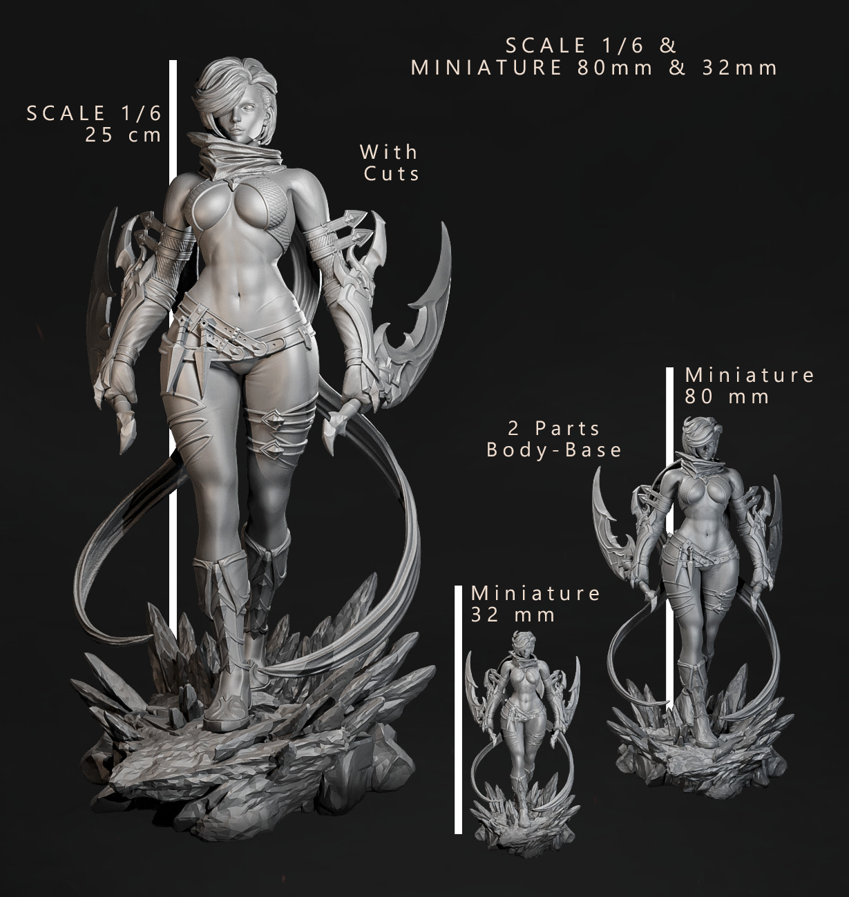 Dungeons & Dragons Playable Character Female Human - Rogue, Assassin, Warrior