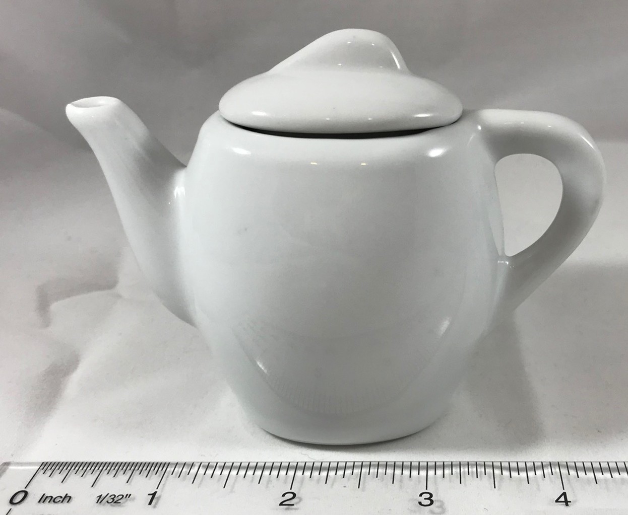 Mini Coffee Pots(s) and Lids Oval White Porcelain Child’s Tea Set or Condiments
