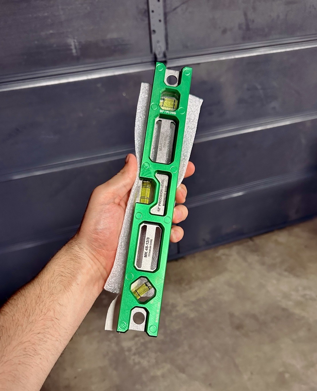 Martinez Tool Co. Titanium Core 12” Magnetic Torpedo Level Green - USA