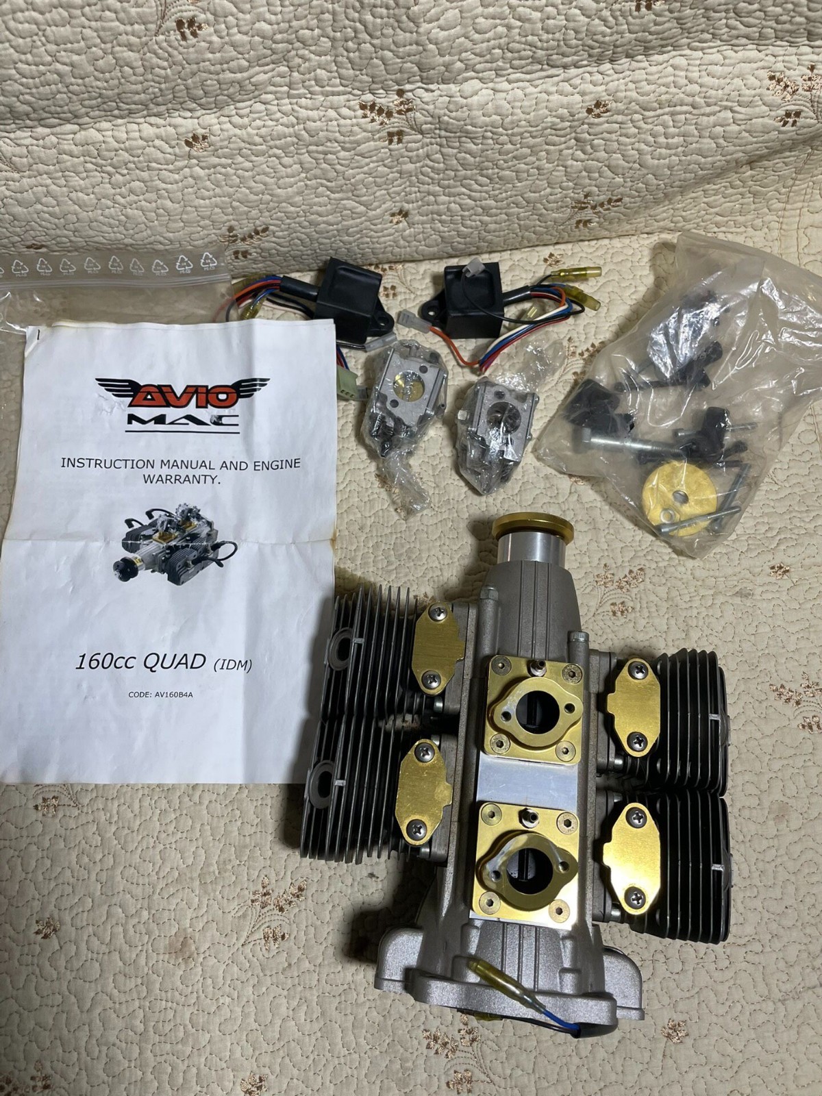 AVIO MAC 160cc Quad 4-Cylinder Gas Engine AV160B4A Italy RC Airplane Motor