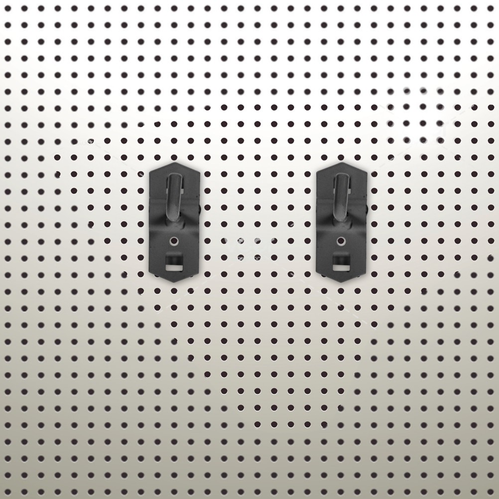 10Pcs Adjustable Black Iron Pegboard Wall Display Hooks for Shelving