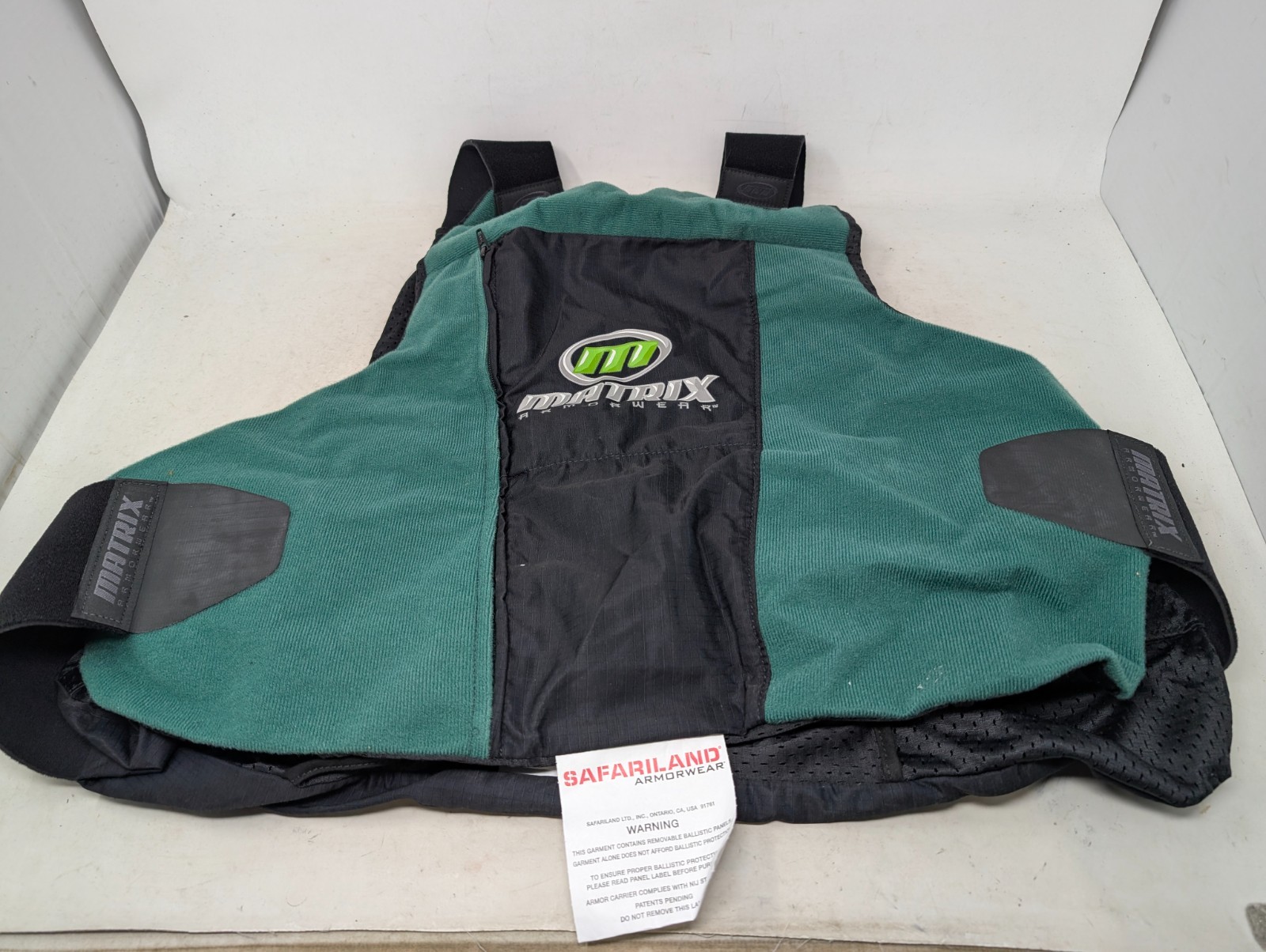 Matrix Armorwear Safariland Soft Armor Carrier Vest Green Black (123)