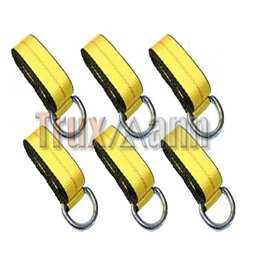2"X12' Lasso Strap Tie Down Wheel Lift Tow Truck Trailer Flatbed Wrecker -6 Pack