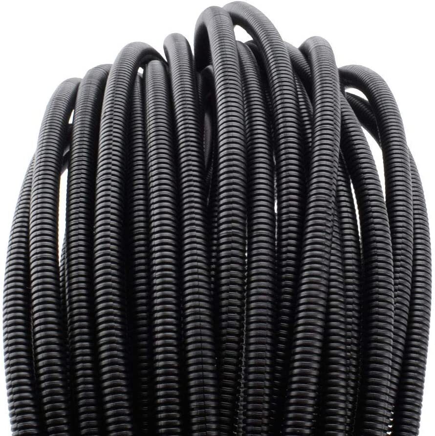 Wire Loom Split Tubing Auto Wire Conduit Flexible Cover, Temp Range: -40 to 257