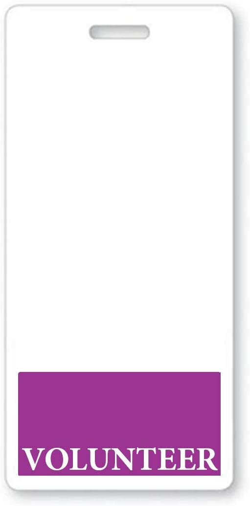 VOLUNTEER Badge Buddy - Vertical - Hospital ID Card Buddies for Volunteers