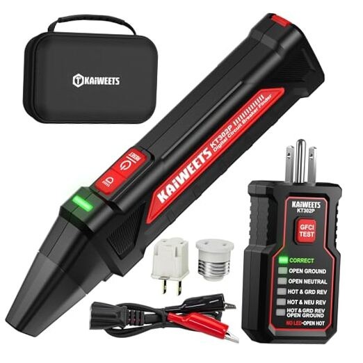 Circuit Breaker Finder Tool Kit - GFCI Outlet Tester with Dual-Sided LED