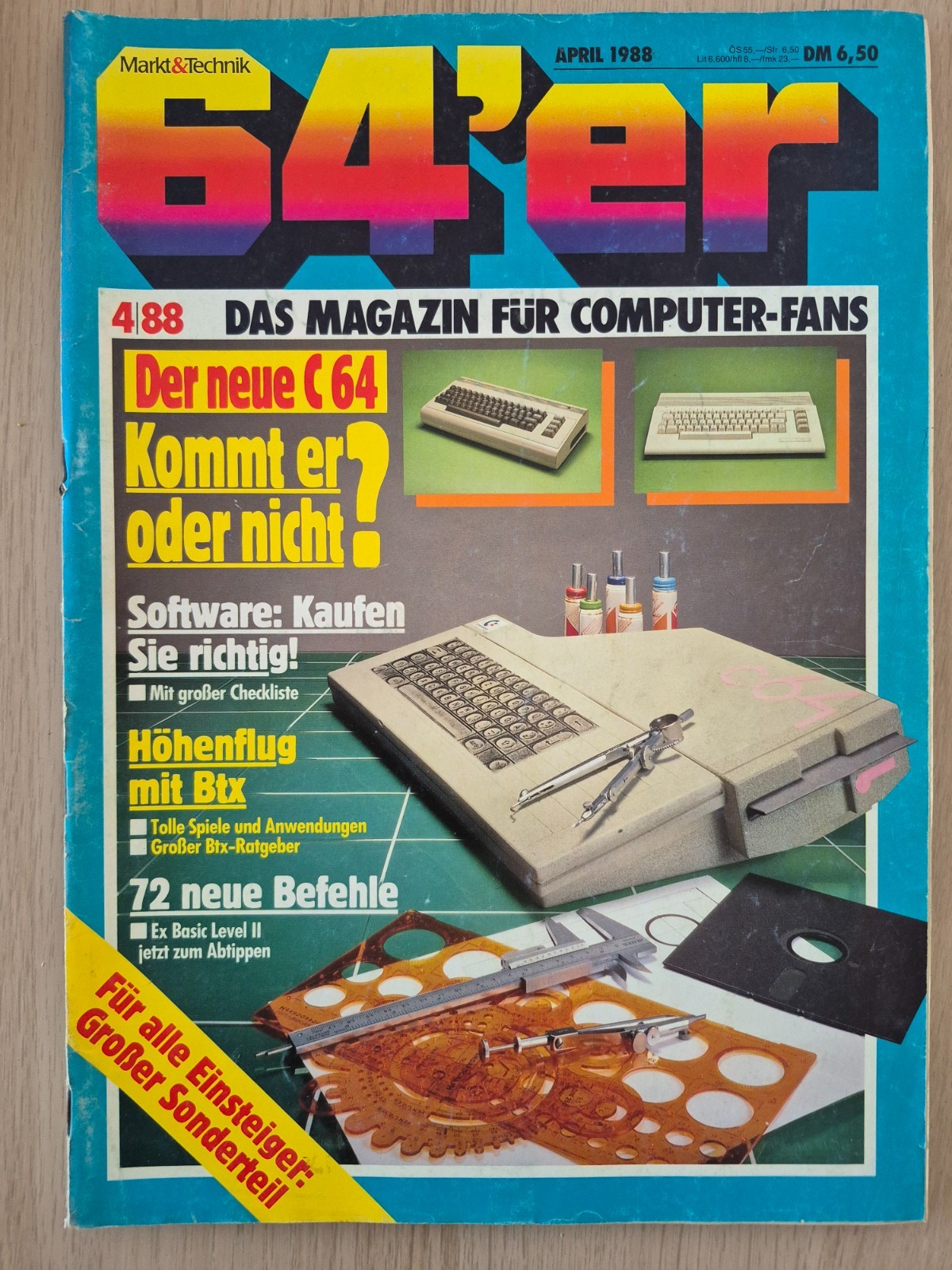 ✅ 64's MAGAZINE Issue 4/88 ⭐ Commodore C64 / C128 ⭐ Magazine 64's ⚡️