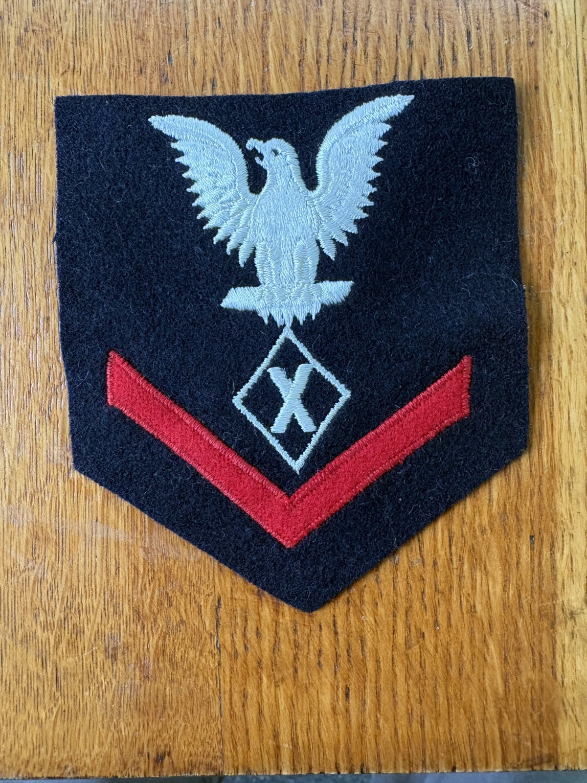ORIGINAL SCARCE WOOL WW2 1943  USN PO3 "Unclassified" Rate Patch FREE SHIPPING!