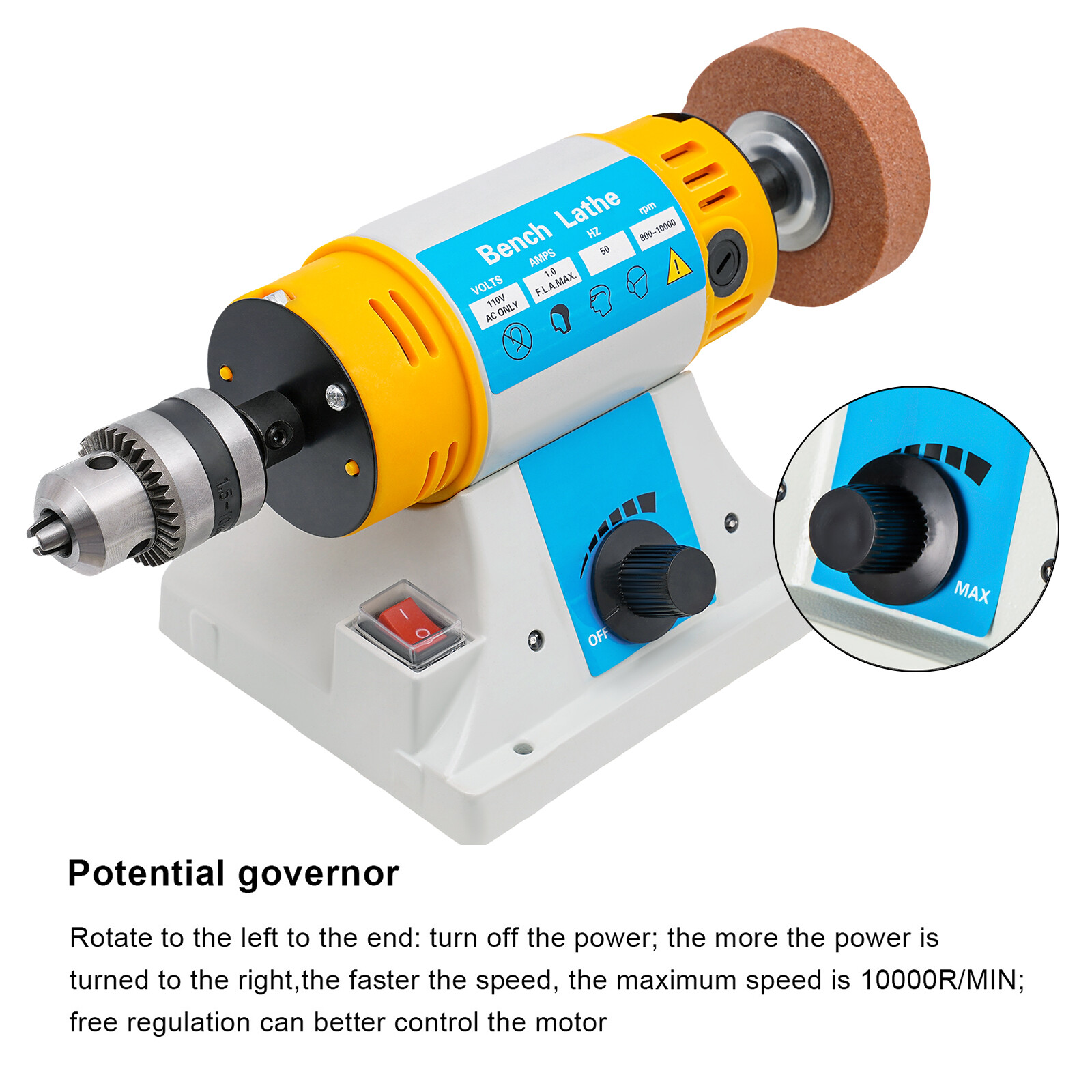 Pro Jewelry Bench Polisher Bench Lathe Polishing Buffer Grinder Buffing Machine