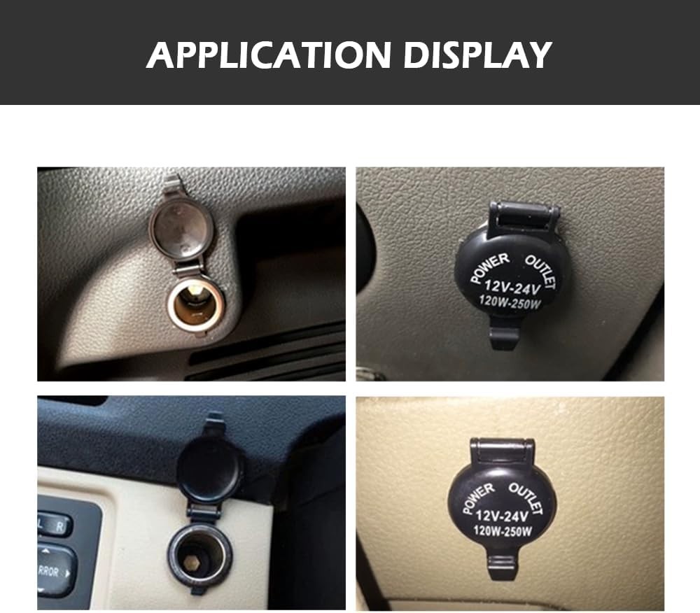 Heat Resistant Universal Cigarette Lighter Socket with Extension Cable Included