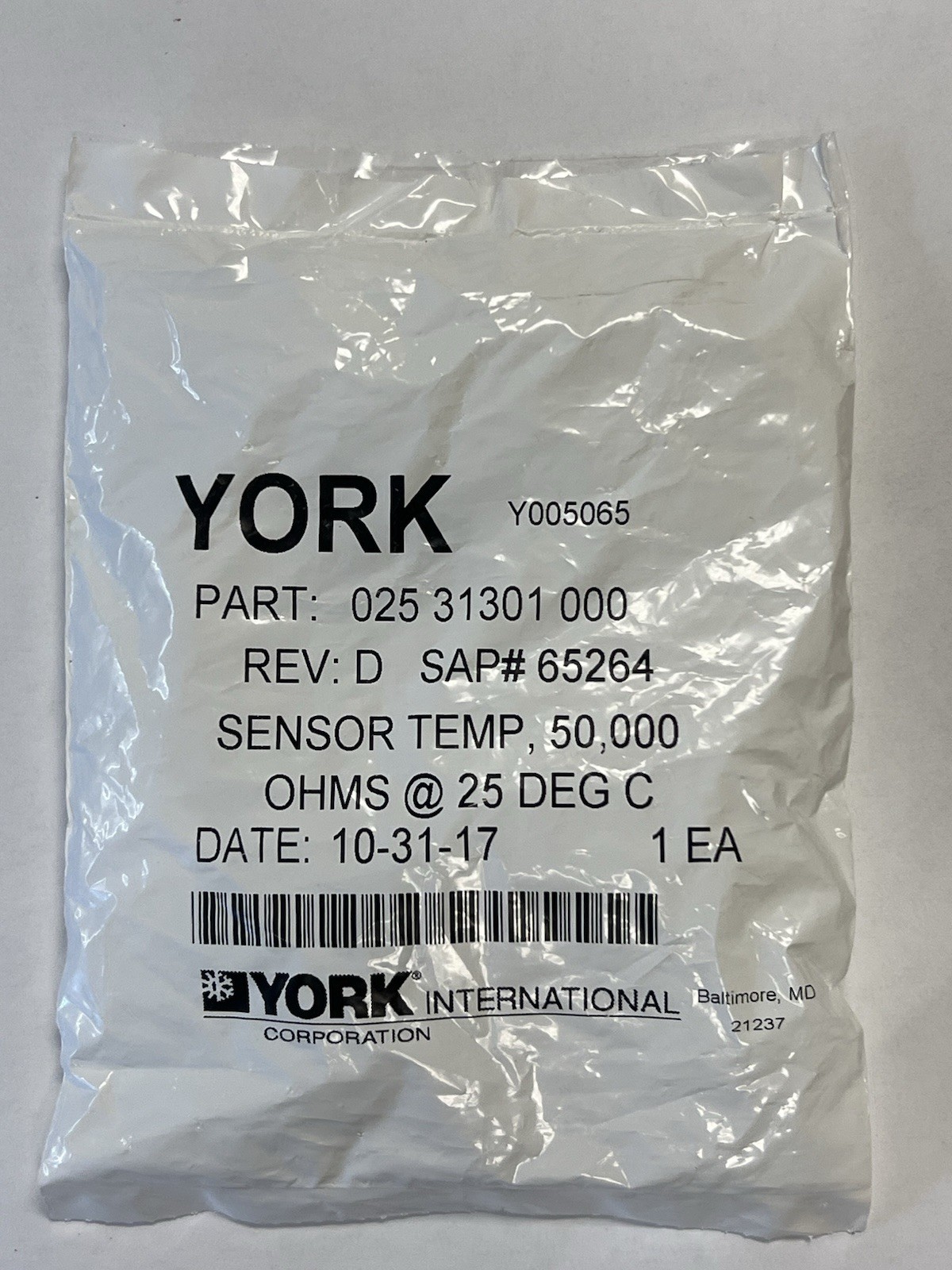 YORK 025-31301-000 Oil temperature sensor / OEM / New