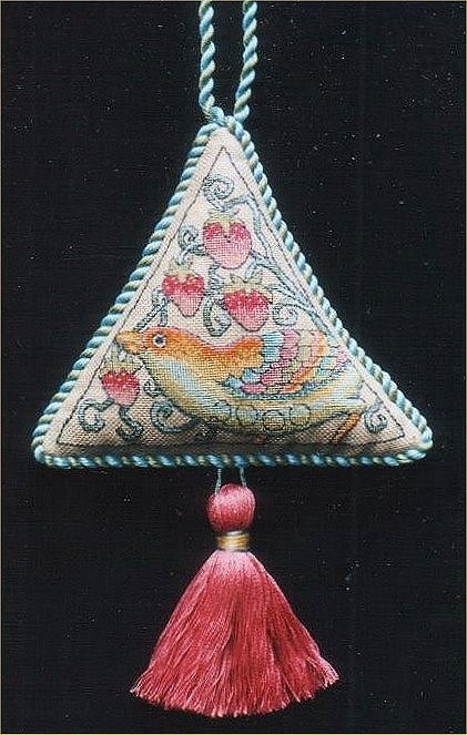 Strawberry Thief Ornamental - by Nostalgic Needle