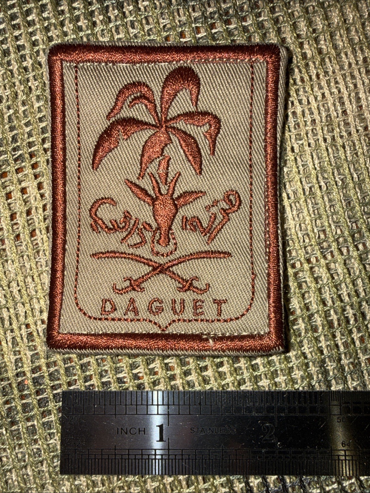 French NATO Forces Forces Operation DAGUET Pocket Patch Brown And Tan