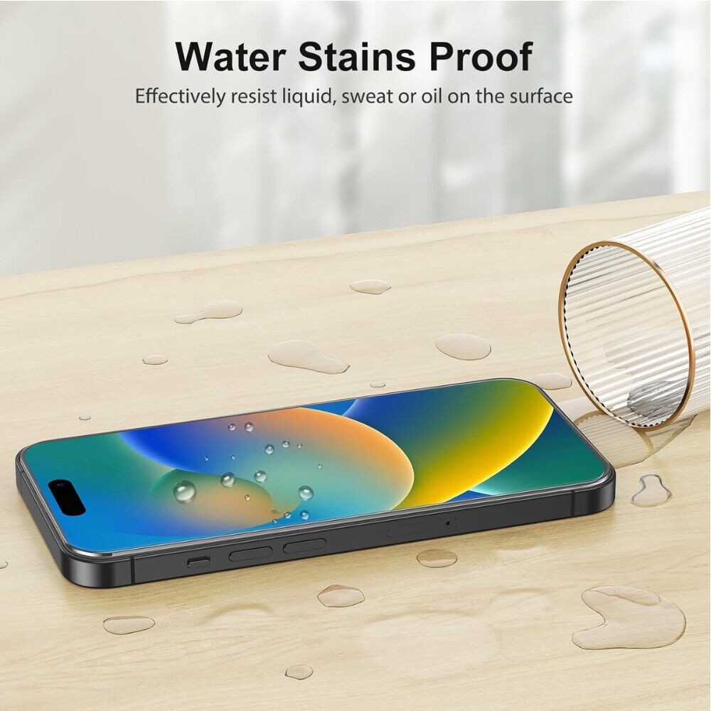 2 Pack Screen Protector Tempered Glass For iPhone 13/14/15/16 Pro Max Plus mini