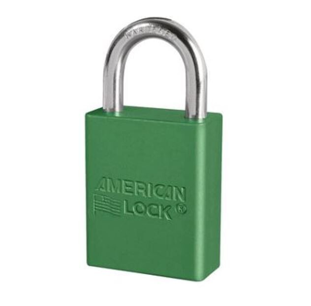 American Lock A1105KAGRN Anodized Aluminum Safety Padlock Box with 6 units