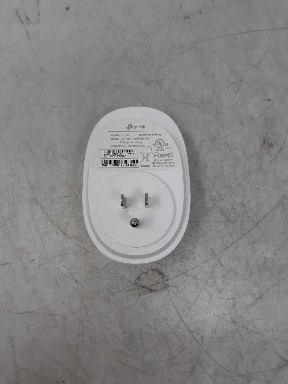 TP-Link HS100 Smart Wi-Fi Plug - Remote Control, Voice Control Compatible