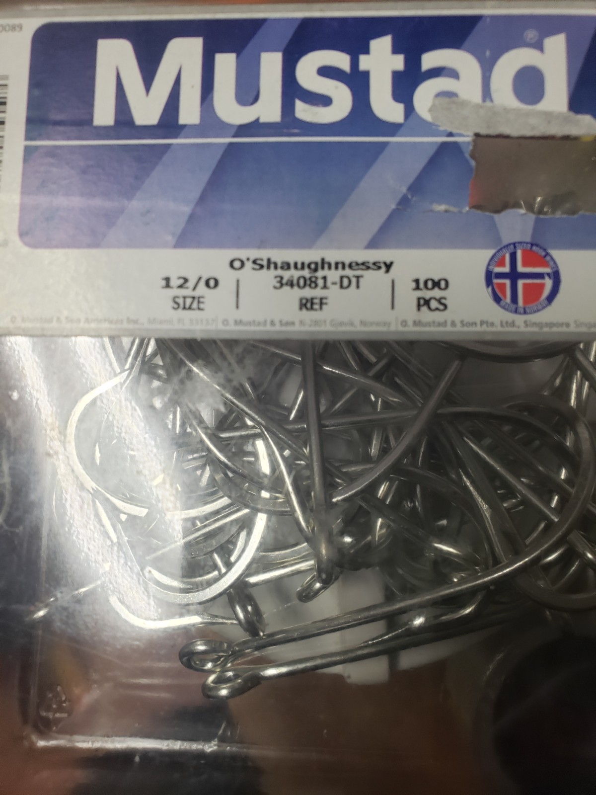 5 Mustad 34081DT Size 12/0 Large Ring Big Game Trailer Hooks & Fits Do-It Molds