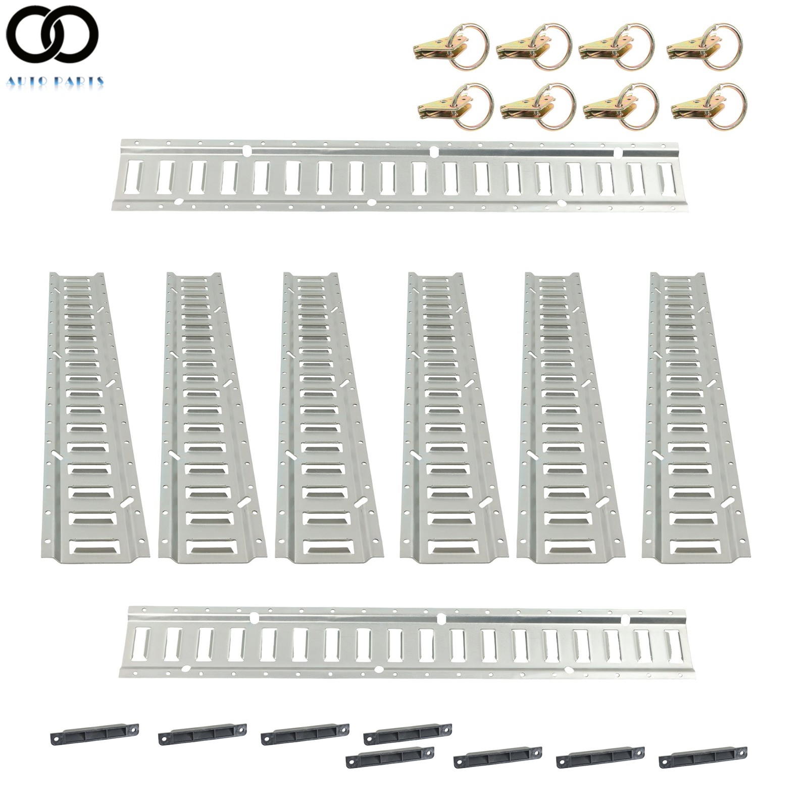 E Track Tie Down Kit Set 24PC 3' Rails For Enclosed Cargo Trailers Portable